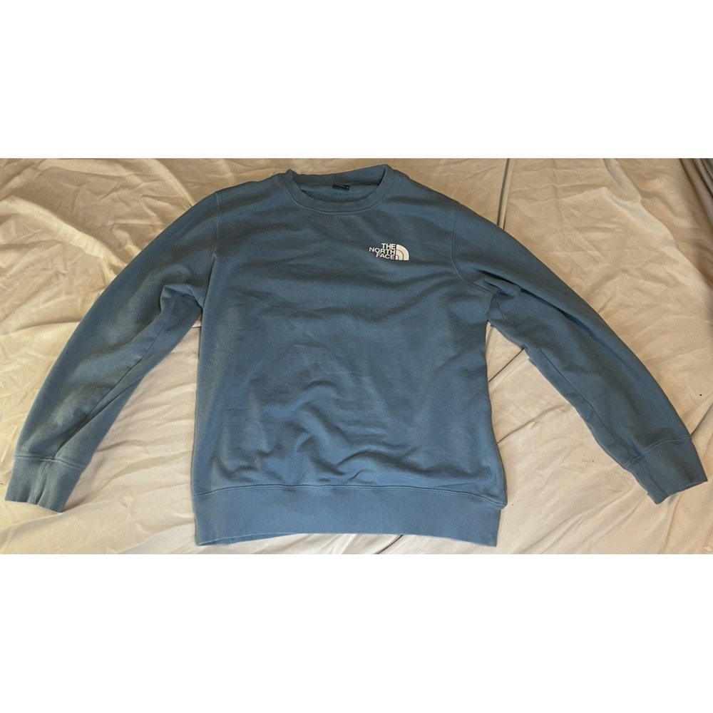 The North Face Sweatshirt Mens XL Blue Fleece Crewneck Graphic Logo Pullover